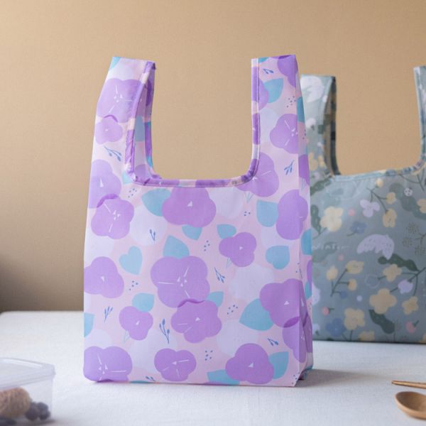 【牽牛花-購物袋】環保提袋 / 可摺疊收納 Shopping bag 購物袋,外出袋,原創印花,牽牛花,禮物,聖誕禮物,生日禮物,交換禮物