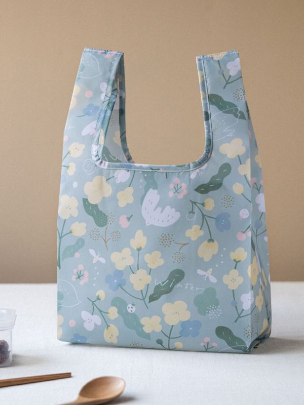 【抹茶冬之嵐-購物袋】環保提袋 / 可摺疊收納 Shopping bag 購物袋,外出袋,原創印花,冬之嵐,禮物,聖誕禮物,生日禮物,交換禮物