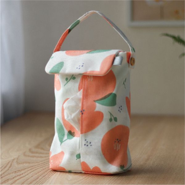 【木棉花-掛式衛生紙套】吊掛可拆 / 車用 / 露營 Hanging Tissue Cover 原創印花,禮物,生日禮物,家飾,裝飾,居家,佈置,木棉花,衛生紙套,交換禮物