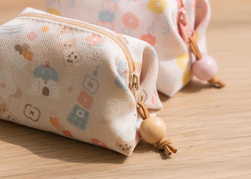 【花火台北-方塊酥包】大開口 / 小物收納 Small square pouch 小錢包,零錢包,鑰匙包,小物袋,隨身包袋,原創印花,太陽花,禮物,婚禮小物