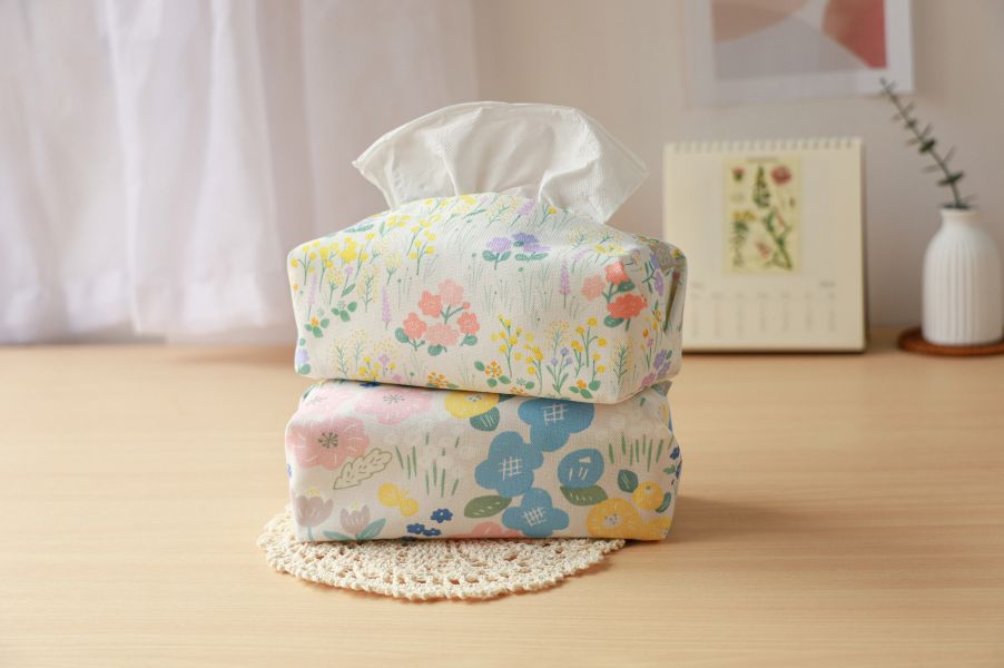 【花園走走-衛生紙套】桌上型 / 版型硬挺 Tissue cover 原創印花,禮物,生日禮物,家飾,裝飾,居家,佈置,花卉,衛生紙套,交換禮物