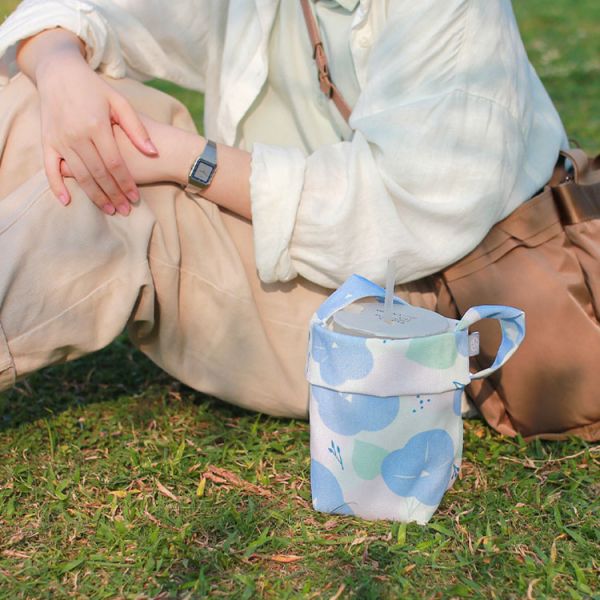 【牽牛花-飲料袋】環保提袋 / 小物袋 Beverage bag 原創印花,牽牛花,禮物,生日禮物,外出袋,飲料袋,手提袋,環保,小物袋