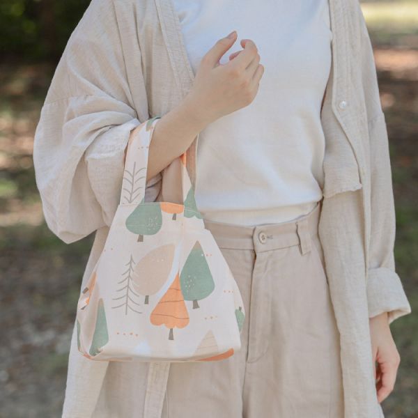 【落羽松-多變手提袋】束口包 / 小托特包 / 便當袋 Variable tote bag 購物袋,外出袋,原創印花,落羽松,禮物,聖誕禮物,生日禮物,交換禮物,手提袋,便當袋