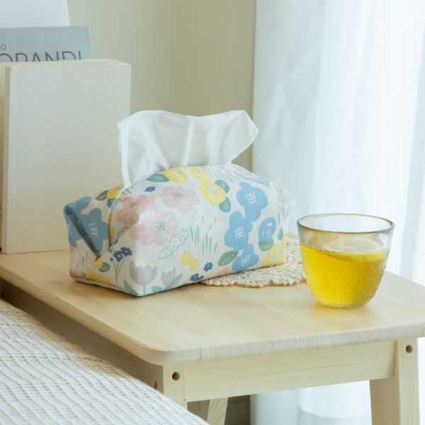 【花園走走-衛生紙套】桌上型 / 版型硬挺 Tissue cover 原創印花,禮物,生日禮物,家飾,裝飾,居家,佈置,花卉,衛生紙套,交換禮物