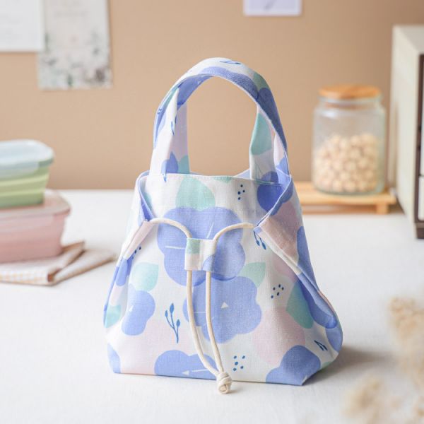 【牽牛花-多變手提袋】束口包 / 小托特包 / 便當袋 Variable tote bag 購物袋,外出袋,原創印花,牽牛花,禮物,聖誕禮物,生日禮物,交換禮物,手提袋,便當袋