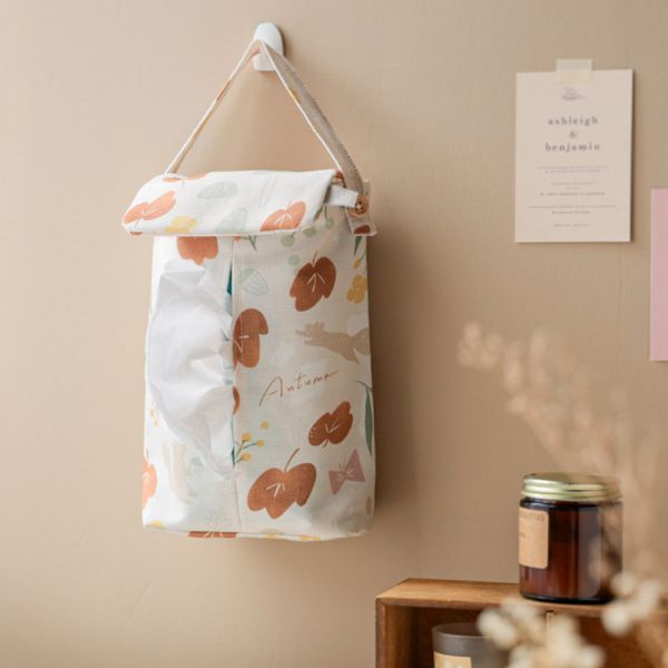 【秋之詩-掛式衛生紙套】吊掛可拆 / 車用 / 露營 Hanging Tissue Cover 原創印花,禮物,生日禮物,家飾,裝飾,居家,佈置,秋之詩,衛生紙套,交換禮物