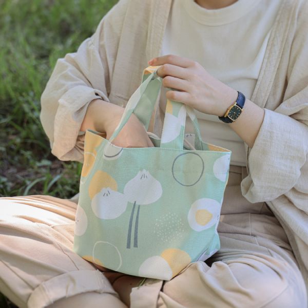 【小籠包-多變手提袋】束口包 / 小托特包 / 便當袋 Variable tote bag 購物袋,外出袋,原創印花,小籠包,禮物,聖誕禮物,生日禮物,交換禮物,手提袋,便當袋