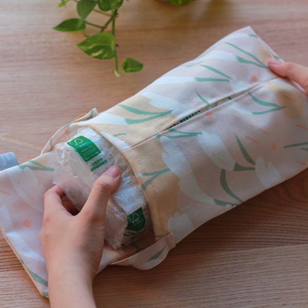 【芒花-豆粉-掛式衛生紙套】吊掛可拆 / 車用 / 露營 Hanging Tissue Cover 原創印花,禮物,生日禮物,家飾,裝飾,居家,佈置,芒草,衛生紙套,交換禮物