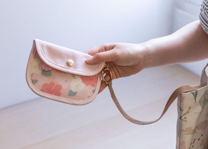 【抹茶冬之嵐-花芷零錢包】卡片收納 / 小物包 