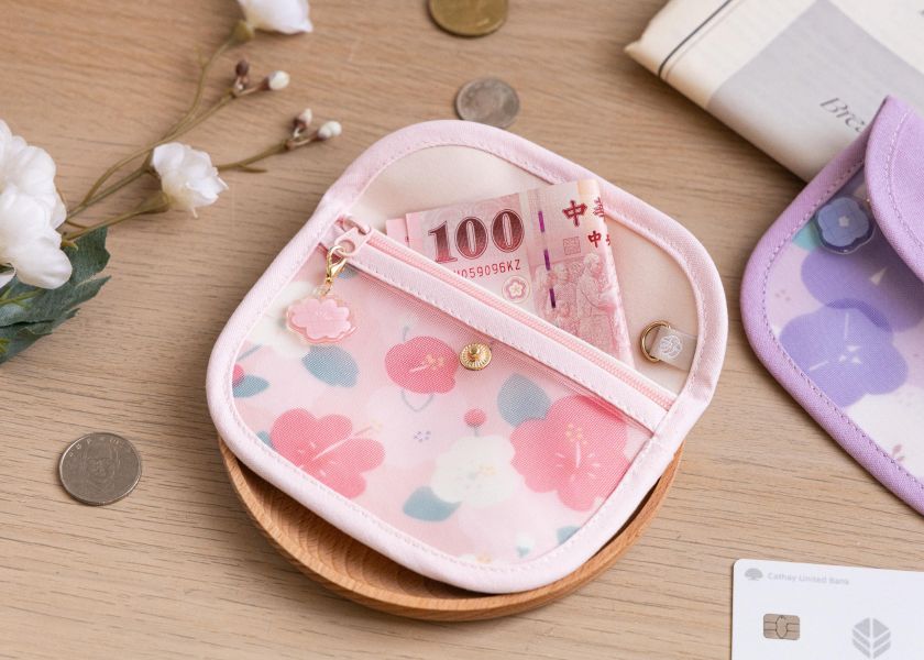 【朱槿-花芷零錢包】卡片收納 / 小物包 
