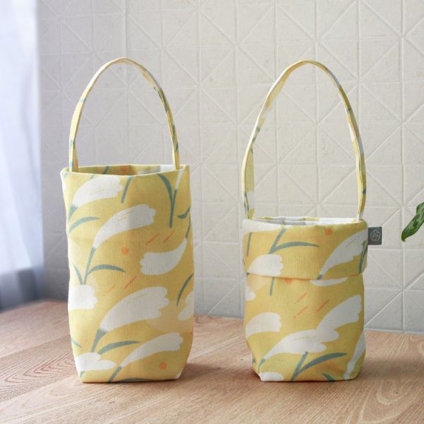 【芒花-藤黃-飲料袋】環保提袋 / 小物袋 Beverage bag 原創印花,芒草,禮物,生日禮物,外出袋,飲料袋,手提袋,環保,小物袋