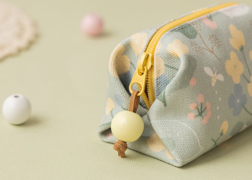 【抹茶冬之嵐-方塊酥包】大開口 / 小物收納 Small square pouch 小錢包,零錢包,鑰匙包,小物袋,隨身包袋,原創印花,牽牛花,禮物,婚禮小物