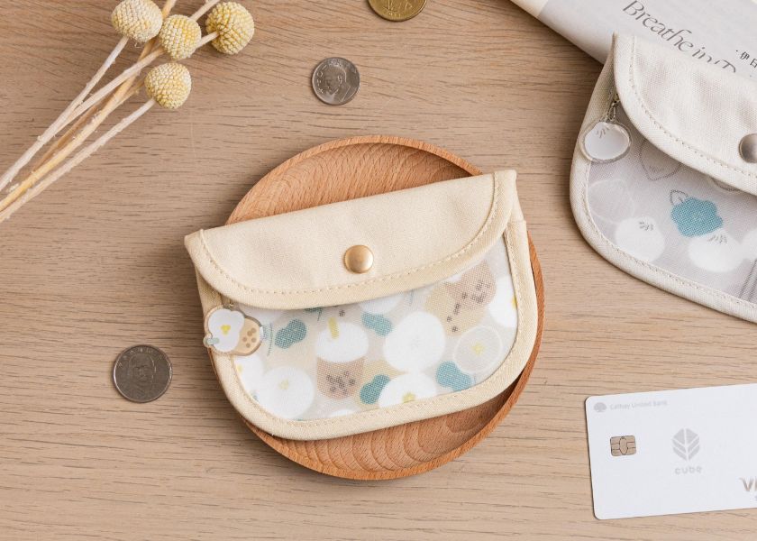 【珍奶花花-花芷零錢包】卡片收納 / 小物包 