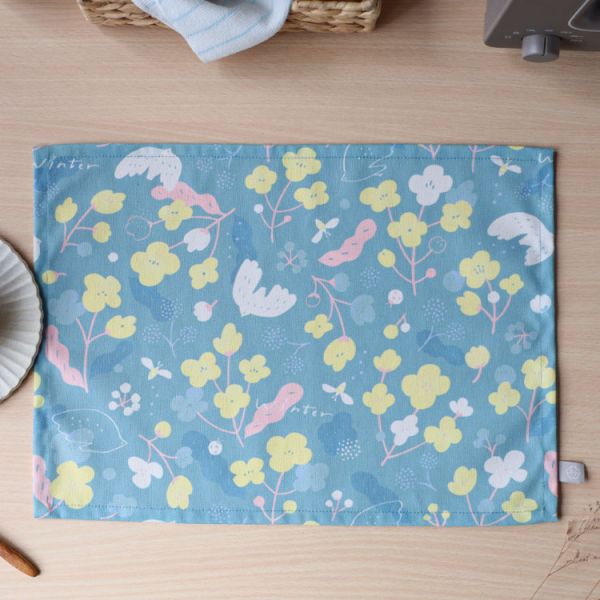 【靛青藍冬之嵐-餐墊】防塵墊 / 辦公桌墊 Placemat 原創印花,禮物,生日禮物,家飾,裝飾,居家,佈置,冬之嵐,餐墊,廚房佈置