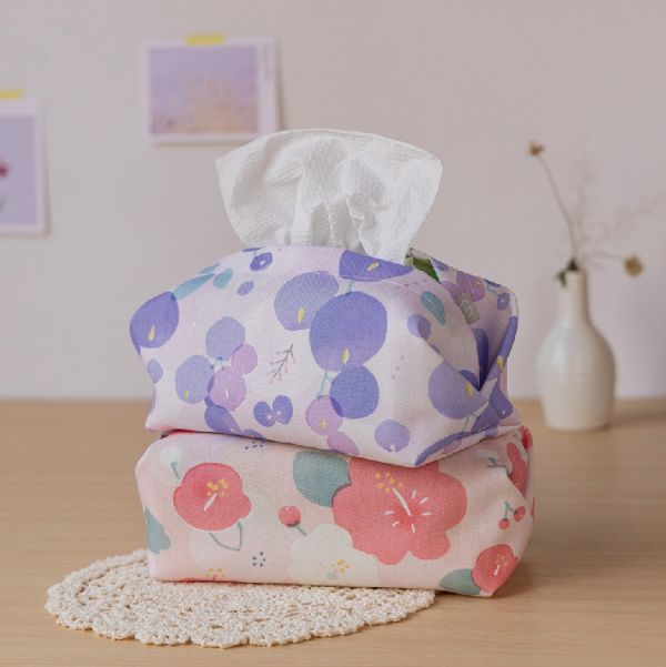 【紫藤-衛生紙套】桌上型 / 版型硬挺 Tissue cover 原創印花,禮物,生日禮物,家飾,裝飾,居家,佈置,紫藤,衛生紙套,交換禮物