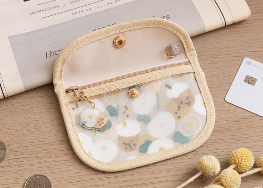 【珍奶花花-花芷零錢包】卡片收納 / 小物包 
