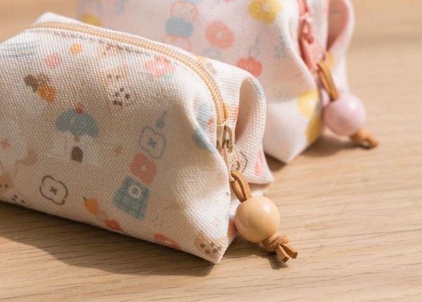 【台灣小吃-方塊酥包】大開口 / 小物收納 Small square pouch 小錢包,零錢包,鑰匙包,小物袋,隨身包袋,原創印花,太陽花,禮物,婚禮小物