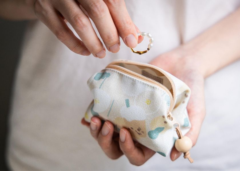 【台灣小吃-方塊酥包】大開口 / 小物收納 Small square pouch 小錢包,零錢包,鑰匙包,小物袋,隨身包袋,原創印花,太陽花,禮物,婚禮小物