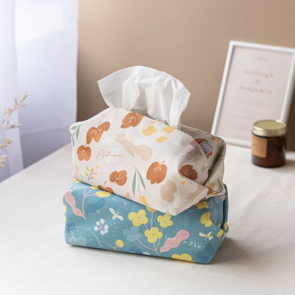 【秋之詩-衛生紙套】桌上型 / 版型硬挺 Tissue cover 原創印花,禮物,生日禮物,家飾,裝飾,居家,佈置,秋之詩,衛生紙套,交換禮物
