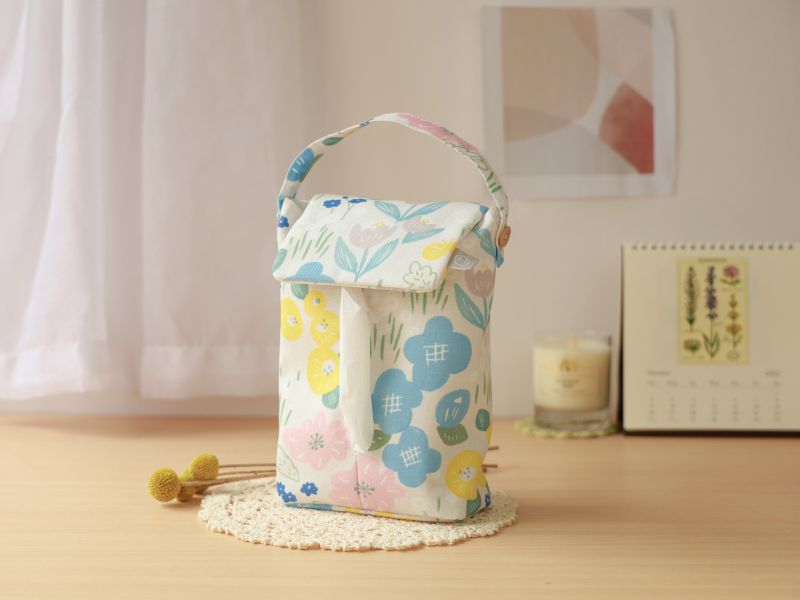 【花園走走-掛式衛生紙套】吊掛可拆 / 車用 / 露營 Hanging Tissue Cover 原創印花,禮物,生日禮物,家飾,裝飾,居家,佈置,花卉,衛生紙套,交換禮物