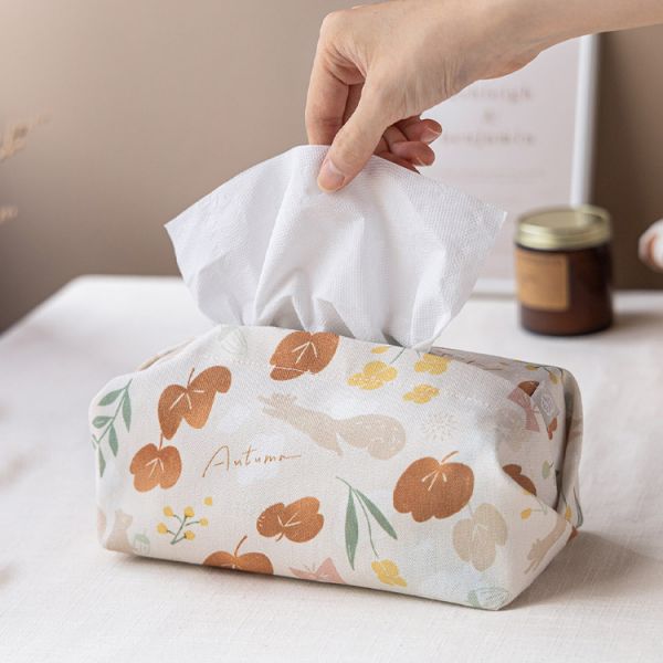 【秋之詩-衛生紙套】桌上型 / 版型硬挺 Tissue cover 原創印花,禮物,生日禮物,家飾,裝飾,居家,佈置,秋之詩,衛生紙套,交換禮物