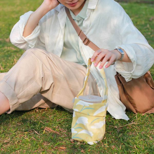 【芒花-藤黃-飲料袋】環保提袋 / 小物袋 Beverage bag 原創印花,芒草,禮物,生日禮物,外出袋,飲料袋,手提袋,環保,小物袋