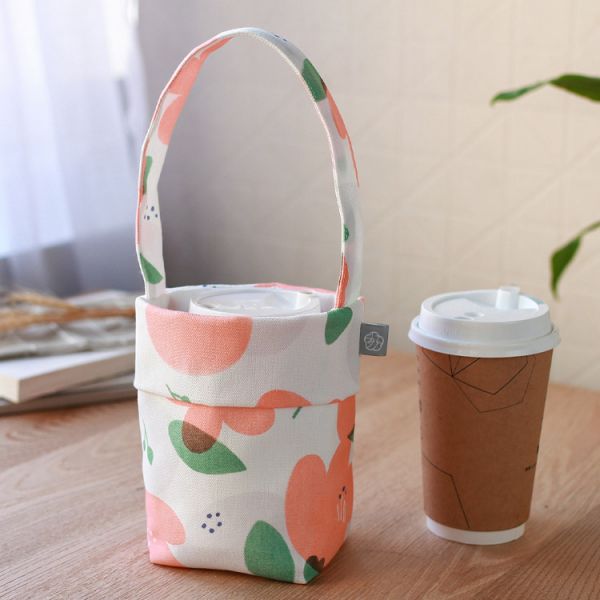 【木棉花-飲料袋】環保提袋 / 小物袋 Beverage bag 原創印花,木棉花,禮物,生日禮物,外出袋,飲料袋,手提袋,環保,小物袋