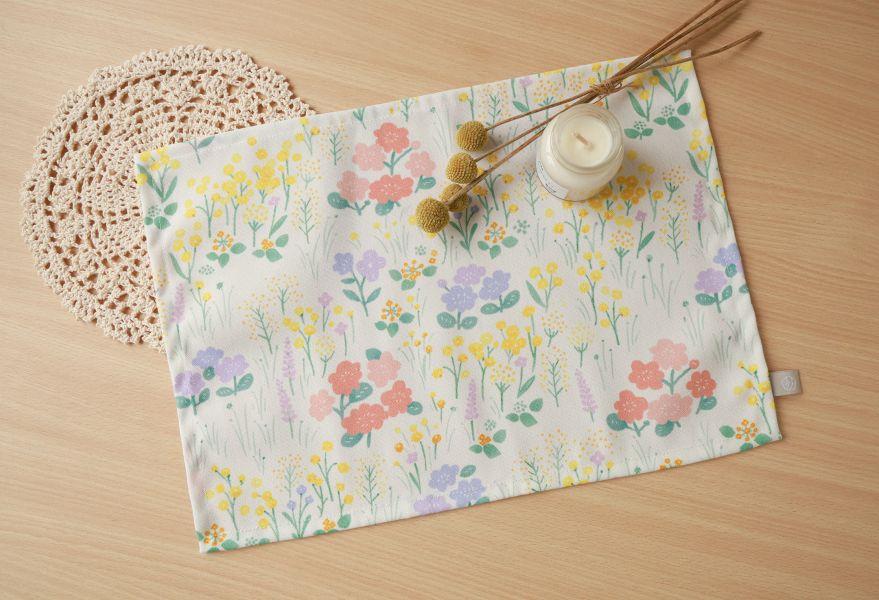 【鄉間走走-米白-餐墊】防塵墊 / 辦公桌墊 Placemat 原創印花,禮物,生日禮物,家飾,裝飾,居家,佈置,花卉,餐墊,廚房佈置