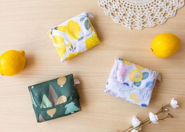 【花兔踏春-優雅寬底購物袋】環保提袋 / 可摺疊收納 Elegant Wide-Bottom Shopping Bag 購物袋,外出袋,原創印花,牽牛花,禮物,聖誕禮物,生日禮物,交換禮物