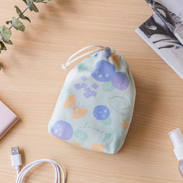 【夏之雨-束口袋】小物收納 / 萬用袋 Drawstring pouch 束口袋,生理包,小物袋,收納袋,隨身包袋,原創印花,夏之雨,禮物,婚禮小物,