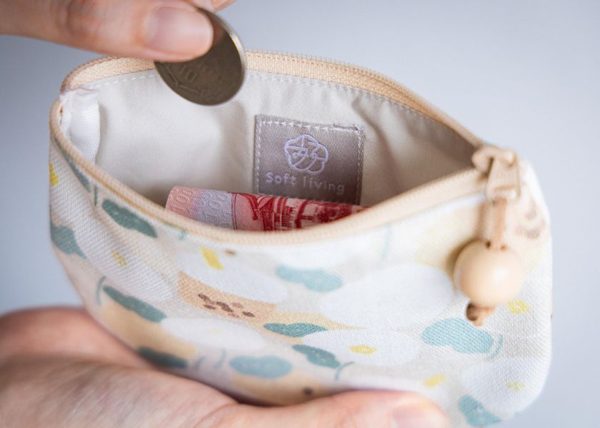 【花火台北-圓底零錢包】卡片收納 / 小物包 Round bottom coin purse 小錢包,零錢包,鑰匙包,小物袋,隨身包袋,原創印花,牽牛花,禮物,婚禮小物