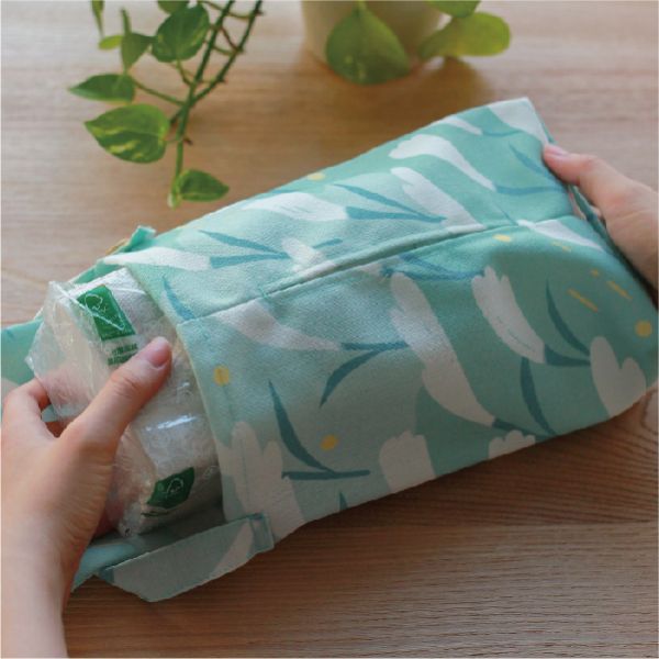 【芒花-湖藍-掛式衛生紙套】吊掛可拆 / 車用 / 露營 Hanging Tissue Cover 原創印花,禮物,生日禮物,家飾,裝飾,居家,佈置,芒草,衛生紙套,交換禮物