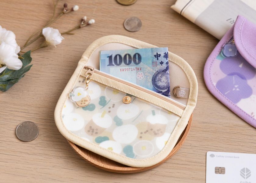 【珍奶花花-花芷零錢包】卡片收納 / 小物包 