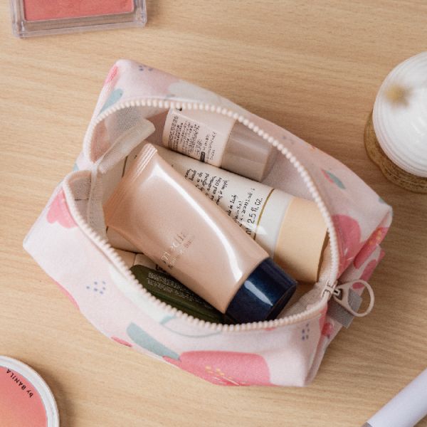 【朱槿-化妝包】大容量 / 收納包 Cosmetic bag 化妝包,小物袋,收納袋,隨身包袋,原創印花,朱槿,禮物,母親節禮物,生日禮物