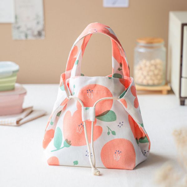 【木棉花-多變手提袋】束口包 / 小托特包 / 便當袋 Variable tote bag 購物袋,外出袋,原創印花,木棉花,禮物,聖誕禮物,生日禮物,交換禮物,手提袋,便當袋
