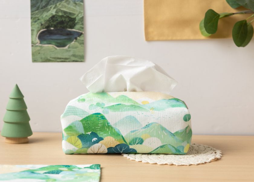 【夏日遠足-衛生紙套】桌上型 / 版型硬挺 Tissue cover 原創印花,禮物,生日禮物,家飾,裝飾,居家,佈置,森林,衛生紙套,交換禮物