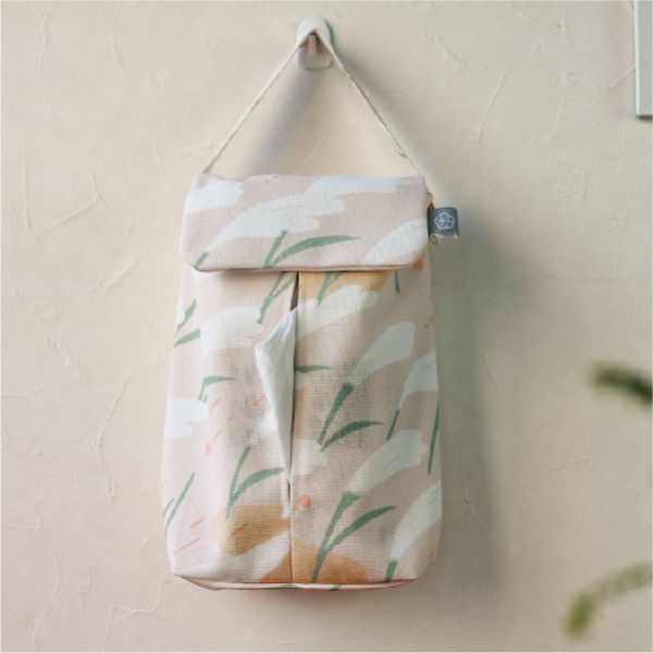 【芒花-豆粉-掛式衛生紙套】吊掛可拆 / 車用 / 露營 Hanging Tissue Cover 原創印花,禮物,生日禮物,家飾,裝飾,居家,佈置,芒草,衛生紙套,交換禮物