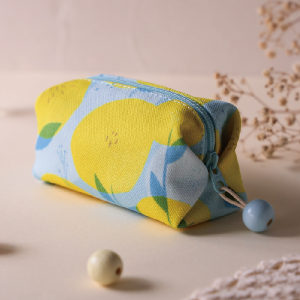 【太陽花-方塊酥包】大開口 / 小物收納 Small square pouch 小錢包,零錢包,鑰匙包,小物袋,隨身包袋,原創印花,太陽花,禮物,婚禮小物
