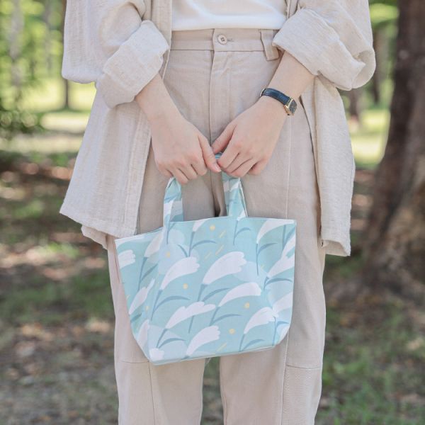 【芒花-多變手提袋】束口包 / 小托特包 / 便當袋 Variable tote bag 購物袋,外出袋,原創印花,芒草,禮物,聖誕禮物,生日禮物,交換禮物,手提袋,便當袋