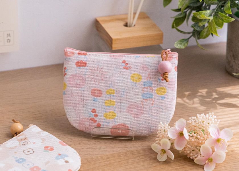 【花火台北-圓底零錢包】卡片收納 / 小物包 Round bottom coin purse 小錢包,零錢包,鑰匙包,小物袋,隨身包袋,原創印花,牽牛花,禮物,婚禮小物