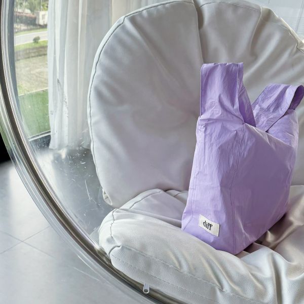 (薰衣草紫) 韓國 Diff Large Bag Signature lavender 流浪包．經典大款 肩背包 托特包 Diff,韓國包包,單肩袋,Hobo包,韓星包包,流浪包,Made in Korea,韓國設計師包包品牌