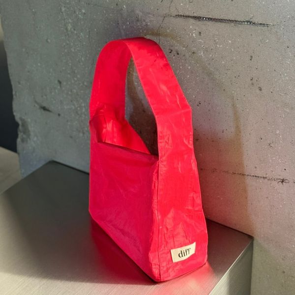 (霓虹粉) 韓國 Diff Large Bag Signature neon pink 流浪包霓虹 經典大款 肩背包 托特包 Diff,韓國包包,單肩袋,Hobo包,韓星包包,流浪包,Made in Korea,韓國設計師包包品牌