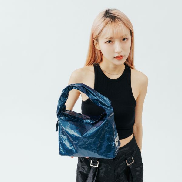 (藏青) 韓國 Diff Hobo Bag Shine navy 流浪包．閃耀款 肩背包 托特包 Diff,韓國包包,單肩袋,Hobo包,韓星包包,流浪包,Made in Korea,韓國設計師包包品牌