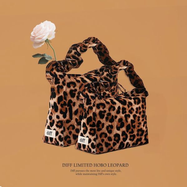 韓國 Diff Limited Leopard 流浪包經典 肩背包 托特包 Diff,韓國包包,單肩袋,Hobo包,韓星包包,流浪包,Made in Korea,韓國設計師包包品牌