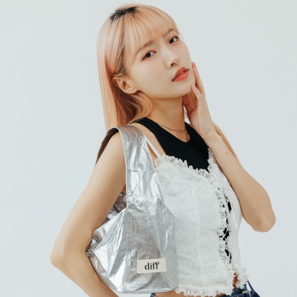 (銀色) 韓國 Diff Hobo Bag Signature silver 流浪包經典 肩背包 托特包 Diff,韓國包包,單肩袋,Hobo包,韓星包包,流浪包,Made in Korea,韓國設計師包包品牌