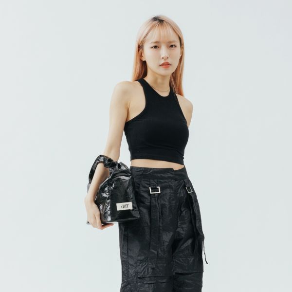 (黑色) 韓國 Diff Hobo Bag Shine black 流浪包．閃耀款 肩背包 托特包 Diff,韓國包包,單肩袋,Hobo包,韓星包包,流浪包,Made in Korea,韓國設計師包包品牌