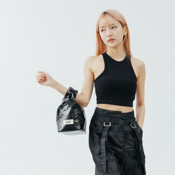 (黑色) 韓國 Diff Hobo Bag Shine black 流浪包．閃耀款 肩背包 托特包 Diff,韓國包包,單肩袋,Hobo包,韓星包包,流浪包,Made in Korea,韓國設計師包包品牌