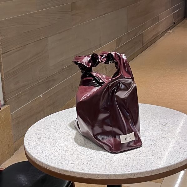 (酒紅) 韓國 Diff Large Leather Coat Skin burgundy 奢華皮革大款 肩背包 托特包 Diff,韓國包包,單肩袋,斜背包,韓星包包,流浪包,Made in Korea,韓國設計師包包品牌