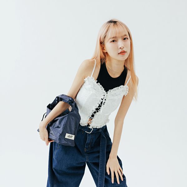 (珍珠藍) 韓國 Diff Hobo Bag Signature pearl navy  流浪包經典 肩背包 托特包 Diff,韓國包包,單肩袋,Hobo包,韓星包包,流浪包,Made in Korea,韓國設計師包包品牌