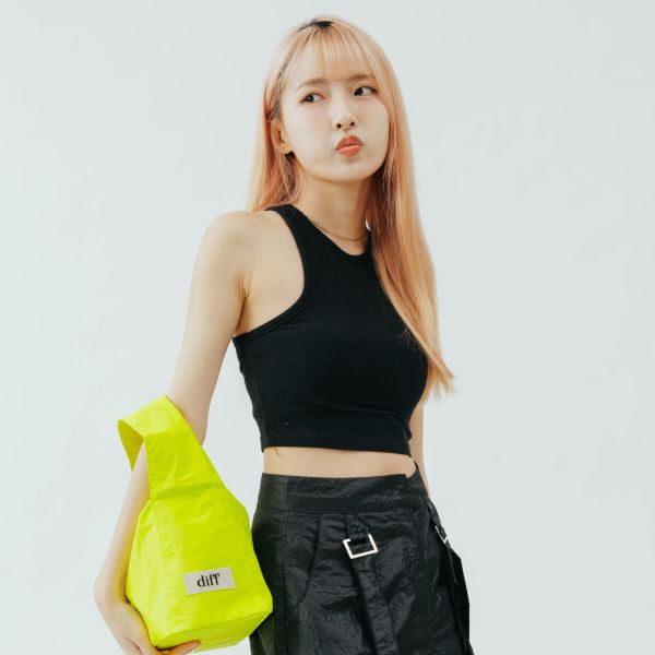 (黃色) 韓國 Diff Hobo Bag Signature yellow 流浪包霓虹 肩背包 托特包 Diff,韓國包包,單肩袋,Hobo包,韓星包包,流浪包,Made in Korea,韓國設計師包包品牌